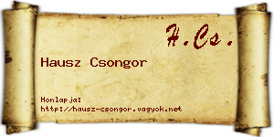 Hausz Csongor névjegykártya
