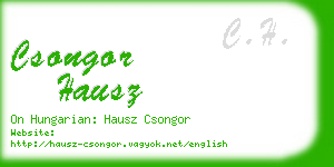 csongor hausz business card